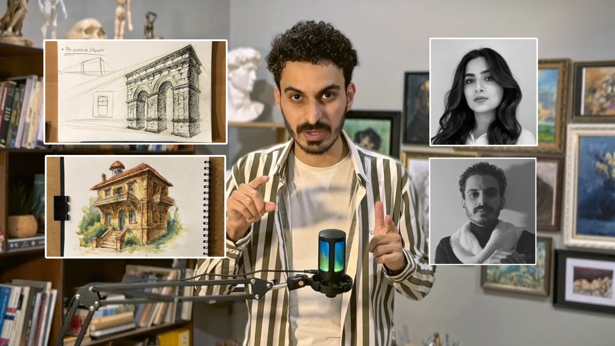 architecture sketching-الإسكتش المعماري